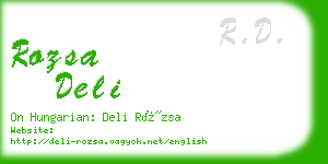 rozsa deli business card